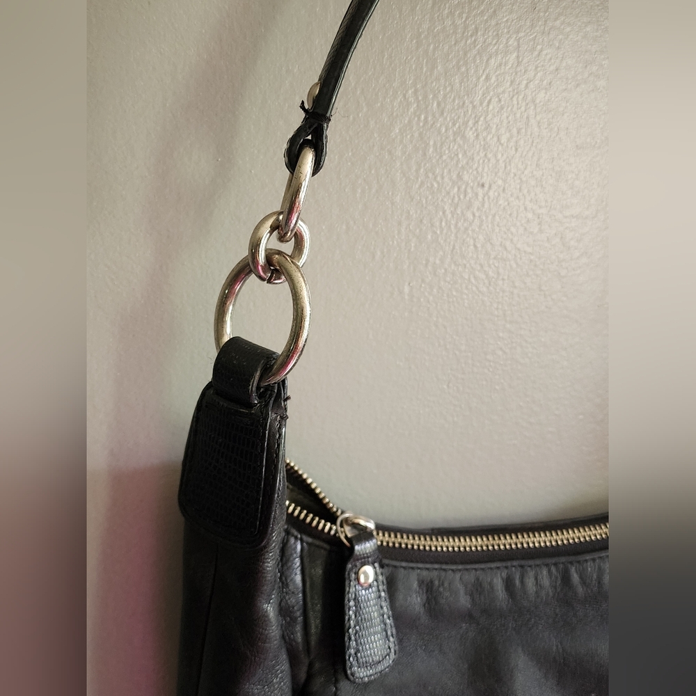 Coach Kristen Vintage Black Leather Hobo Bag - Picture 6 of 16